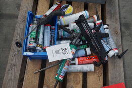 3 stk. Fugepistoler inkl. Diverse fugemasser 
