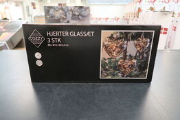3 pk. Cozzy Hjerter Glassæt 3 stk. 