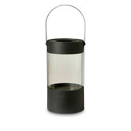 2 stk. Lanterne cylinder med håndtag metalsort H40 cm