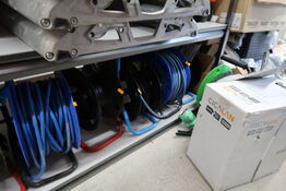 3 stk. kabeltromler samt 3 stk. tromler med div. Ledninger