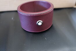 Taske MONTBLANC Desk tray round small leather cassis