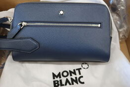 Taske MONTBLANC Sartorial washbag 2 zips Ink blue