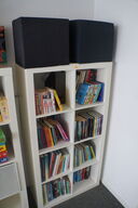 Reol med indhold af diverse tegneserier