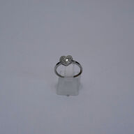 Diamant hjertering af 9 kt. hvidguld