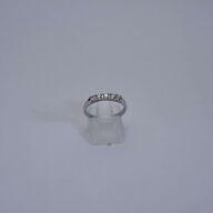 Alliancering af 14 kt. hvidguld prydet med brillantslebne diamanter, samlet ca. 0.34 ct.