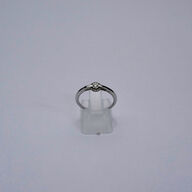 Brillantring af 9 kt.hvidguld prydet med en brillant på 0.05 ct