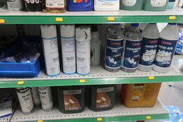 Hylde med div. Plejemidler