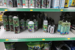 Hylde med div. Plejemidler