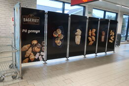 9 stk. glasafskærmningsvægge