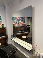 Spejl  150 x 150 cm  inkl. Hylde