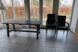 Havebord samt 6 stk. havestole