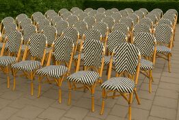 16 stk. Franskinspirerede caféstole Brun/hvid