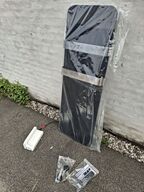 Elektrisk Glas og sort håndklædetørrer 400 x 1200