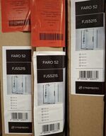 FJS5215 Faro 52 glas skydedør. Sort profiler. Klar glas