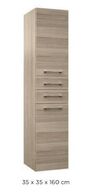 HS46 Parma/Alba 1 højskab ny, 350x1600mm, lys ask.