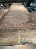 6 stk. træplanker i SAPELE (mahogni) 3,50x0,98m - 2,7 cm tyk