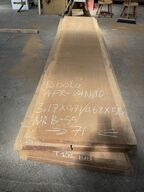 Træplanke i BIBOLO (Afr. valnød) 3,17x0,71/0,68m - 5,5 cm tyk