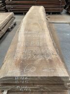 Træplanke i BIBOLO (Afr. valnød) 3,45x0,60/0,57m - 5,5 cm tyk