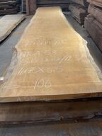 Træplanke i BILINGA 5,60x1,06/1,23/1,17m - 6,5 cm tyk