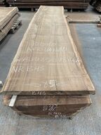 Træplanke i BIBOLO (Afr. valnød) 3,45x0,85/0,78m - 5,5 cm tyk