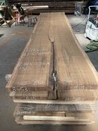 Træplanke i BIBOLO (Afr. valnød) 3,44x0,86m - 5,5 cm tyk