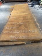 Træplanke i BILINGA 4,05x1,22/1,28m - 6,5 cm tyk