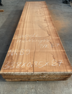 Træplanke i SAPELE (mahogni) 3,38x0,85m - 2,7 cm tyk