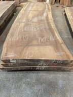 Træplanke i IROKO (Afr. teak) 2,76x0,90/0,78m - 6,0 cm tyk