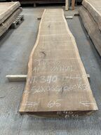 Træplanke i BIBOLO (Afr. valnød) 3,52x0,60/0,65m - 5,5 cm tyk