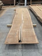 Træplanke i BIBOLO (Afr. valnød) 3,44x0,88/0,91m - 5,5 cm tyk