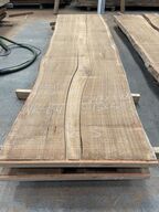 Træplanke i BIBOLO (Afr. valnød) 3,47x0,88/0,93m - 5,5 cm tyk