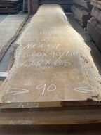 Træplanke i BILINGA 5,60x0,90/1,10/1,00m - 6,5 cm tyk