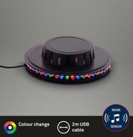 5 stk. briloner led lyshjul i sort med musiksensor ø12,5 cm(ubrugt)