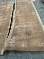 Træplanke i IROKO (Afr. teak) 2,77x0,82m - 6 cm tyk