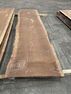 Træplanke i IROKO (Afr. teak) 2,77x0,7/0,67m- 6 cm tyk