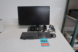 Samsung S24D390HL 24" skærm + keyboard, mus, scanner m.m. 