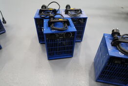 3 stk. varmeblæsere BLUE ELECTRIC