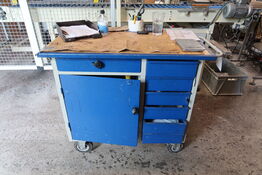 Blika arbejdsbord med indhold 