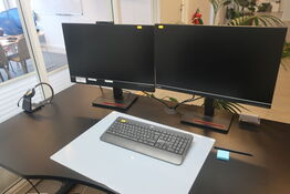 2 skærme LENOVO RE27HLCWUE / headset JABRA