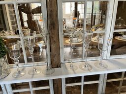 6 stk. Lysestager i glas
