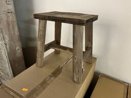 2 stk. Bænk m. Mønster CHIC ANTIQUE 33x33x24 cm