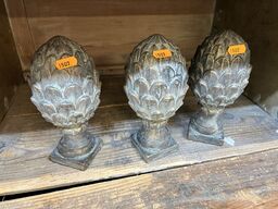 3 stk. Skulptur
