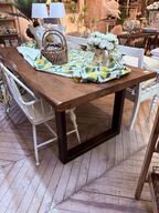 Plankebord m. Dug inkl. Jernbænk 220x100 cm.