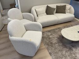 Plys Sofa med 2.Stk. Lænde stole 