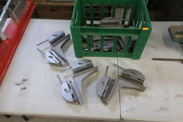 6 stk. metalhjørneklæmmer  HEBOR