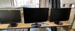 3 Stk. Skærme AOC 24", SAMSUNG 24", LENOVO 19"