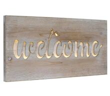 15 stk. Welcome træskilt LED m. timer 60x30(ubrugt)