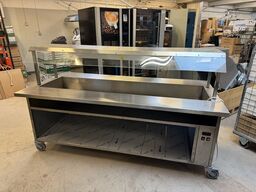 Varmebuffet  – til 6 x 1/1 GN – specialbygget med varmelampe i toppen.