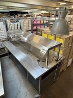 Køledesk I rustfrit stål, monteret med hjul