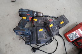 Akku håndværktøj BOSCH med 3 stk. batterier og lader